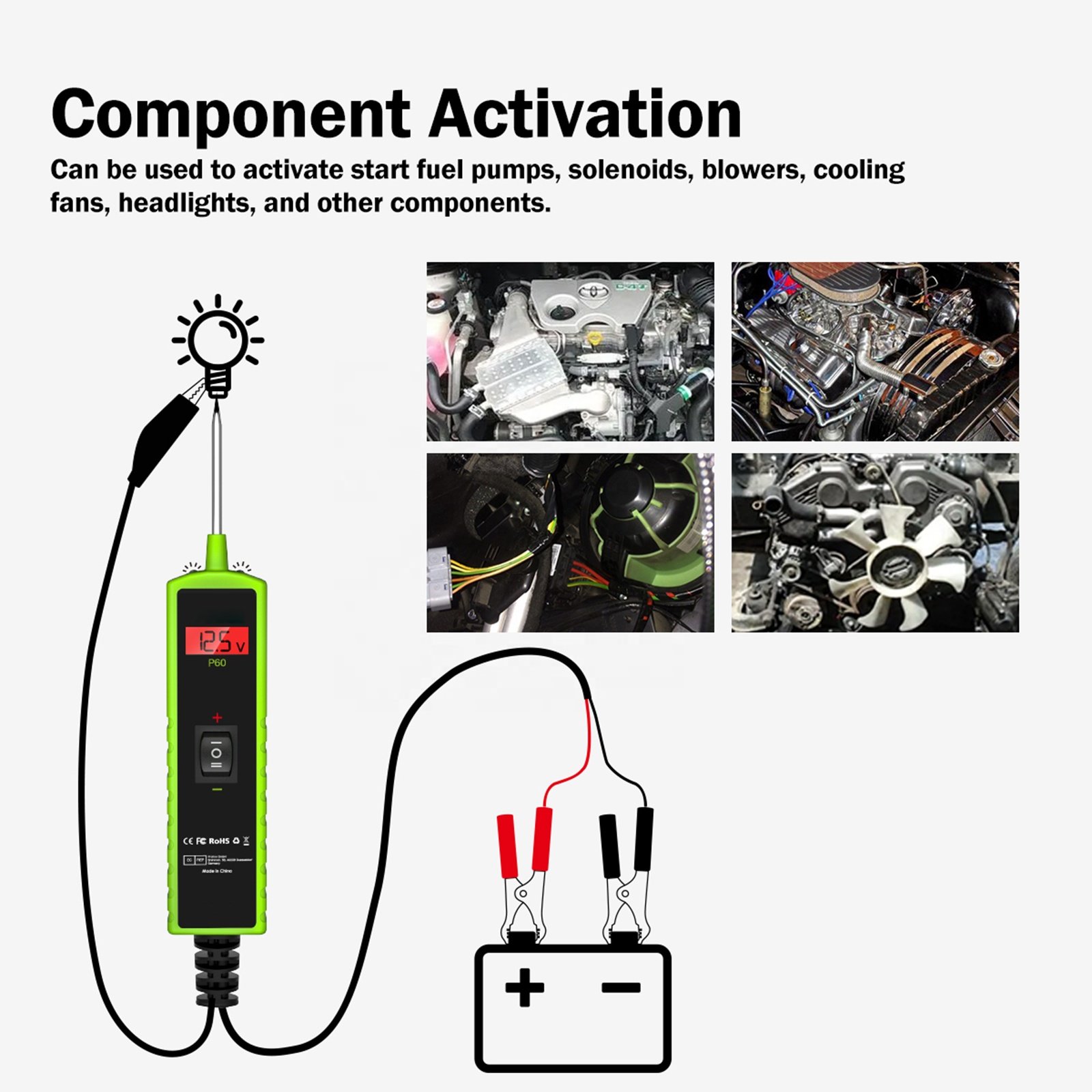 TopDiag P60 6-30V automotive power circuit diagnosis circuit tester Automotive Multi-function Test Pen