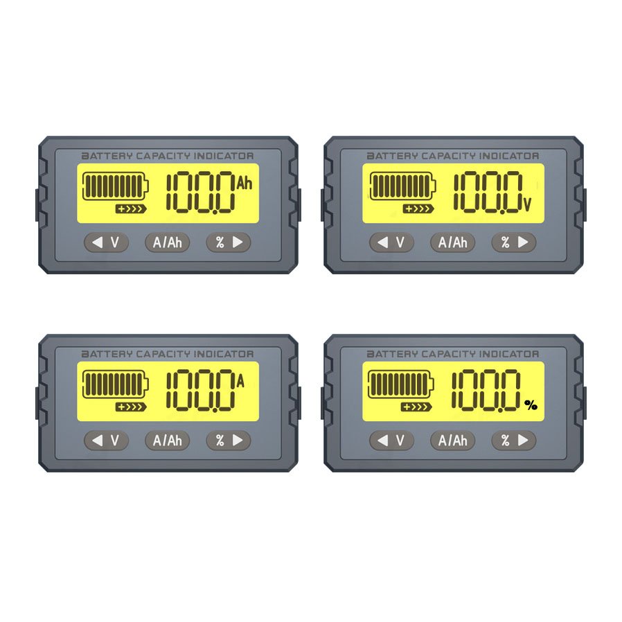 YXW TY23 Battery Capacity indicator 8-120V 50A 100A battery monitor for lead-acid and lithium batteries