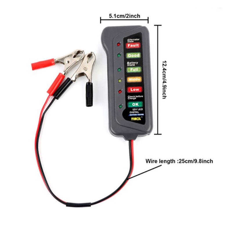 Cars and Motorcycle Auto System Analyzer 12V Car Digital Battery Tester