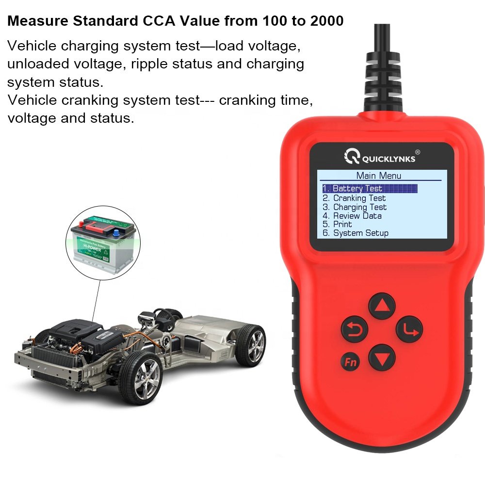 12v battery tester Lead-lithium Acid battery LiFePO4 battery High-precision Automatic Temperature Compensation One-key Test
