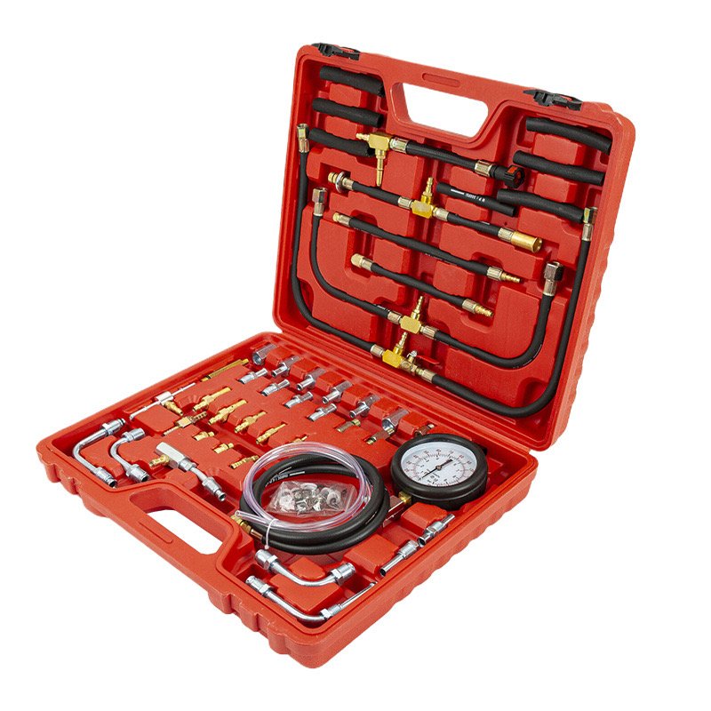 0-140psi Automobile Gasoline Pressure Gauge Car Fuel Injection Gauge Pressure Tester Test Kit Auto System Pump Tool Set