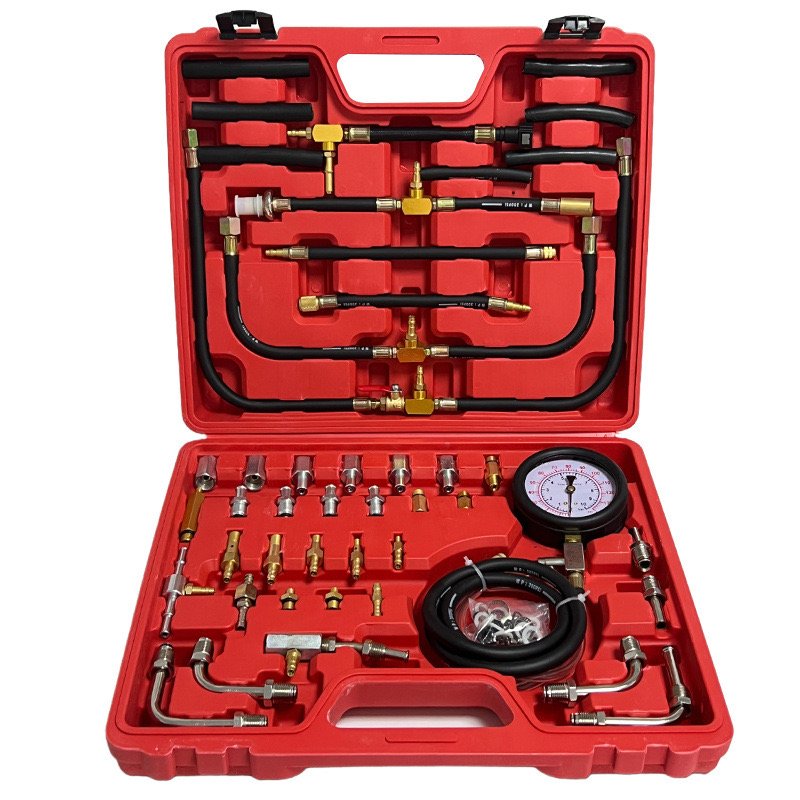 0-140psi Automobile Gasoline Pressure Gauge Car Fuel Injection Gauge Pressure Tester Test Kit Auto System Pump Tool Set