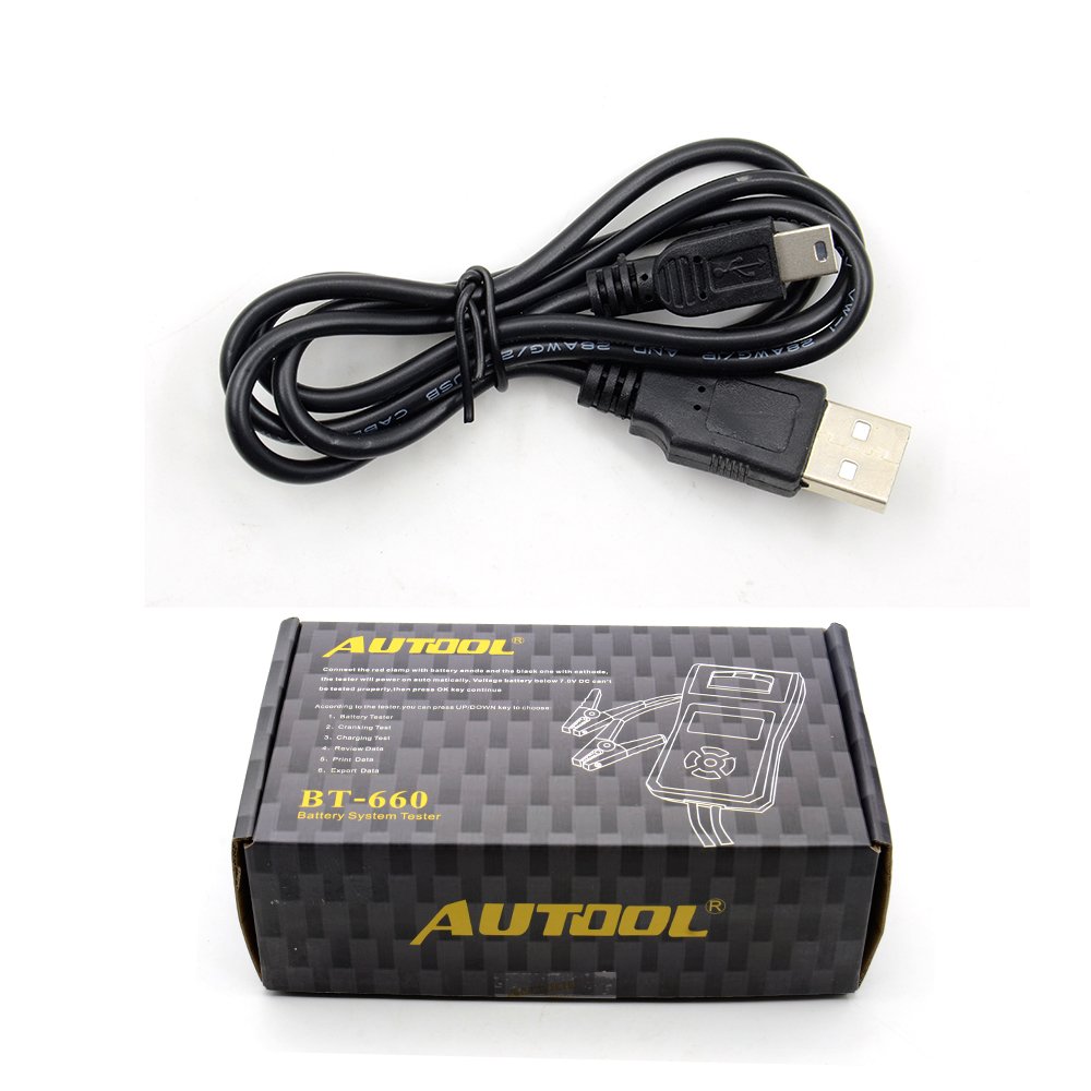 AUTOOL BT660 Battery Tester Built-in Thermal Printer BT-660 Battery Tester Almost for all Auto Diagnostic Tool