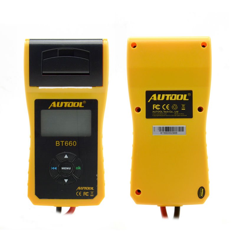AUTOOL BT660 Battery Tester Built-in Thermal Printer BT-660 Battery Tester Almost for all Auto Diagnostic Tool