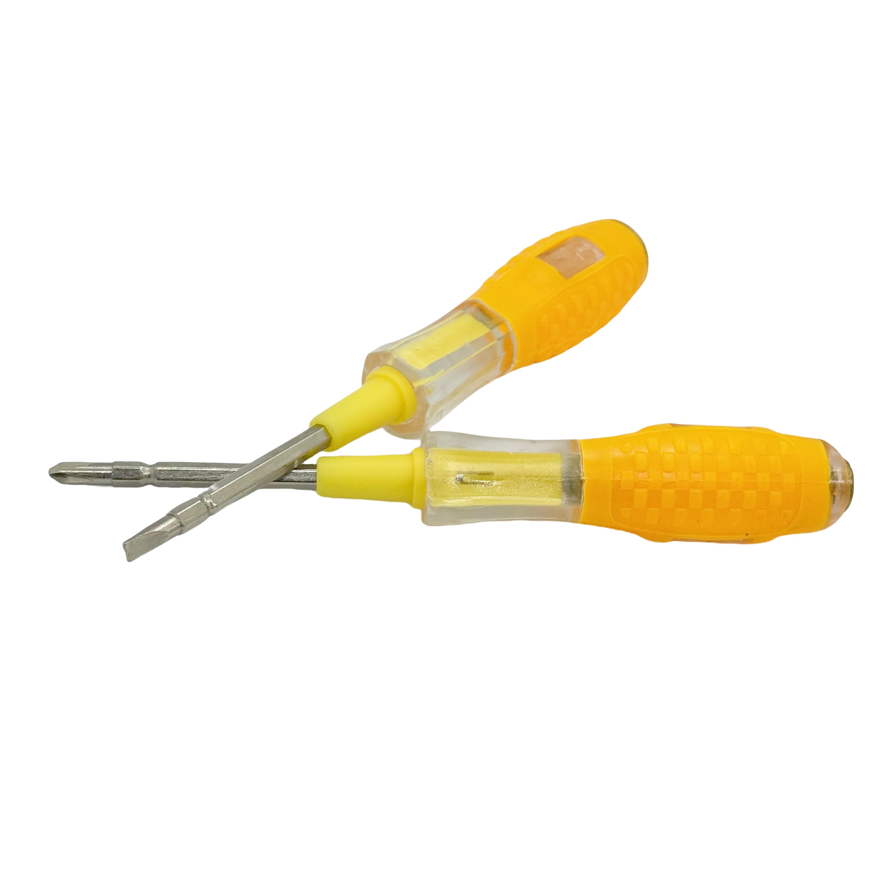 Factory customized yellow plastic electric induction stylus Screwdriver type Electric Test Pen for Voltage Tester