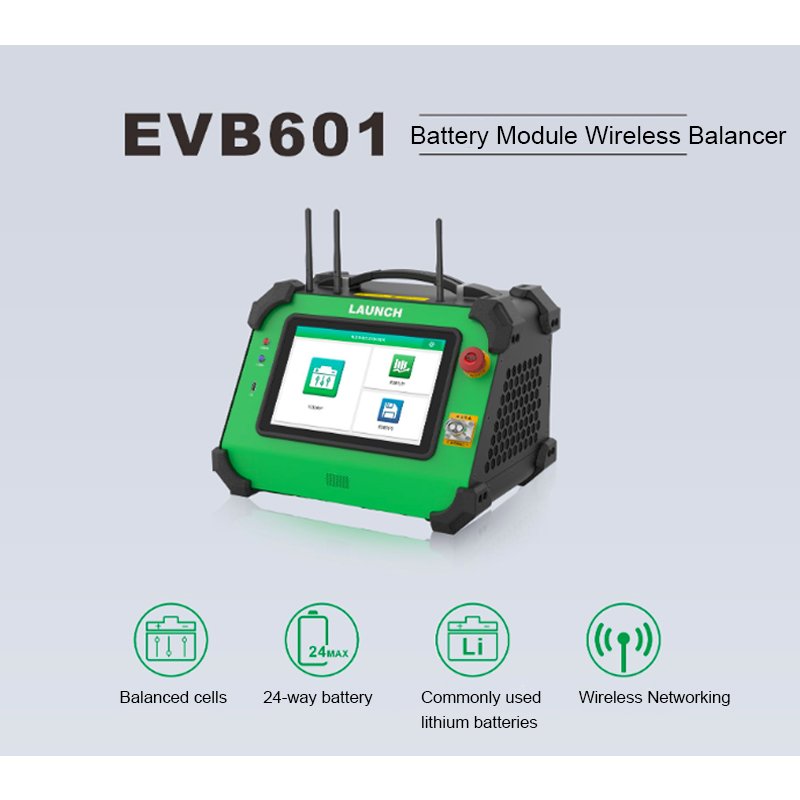 LAUNCH EVB601 10.1-inch LCD Wireless Battery Pack Balancer Charging/Discharging/Discharge Detector Analyzer