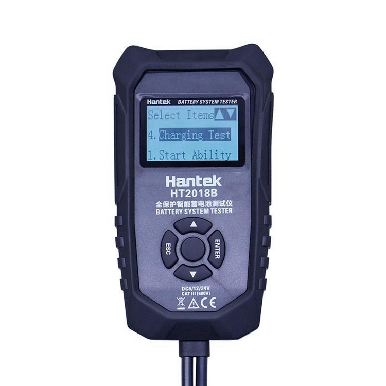 HT2018B Car Digital Battery Tester Vehicle Battery Charging Voltage Analyzer 6V/12V/24V LCD Automotive Battery System Tester