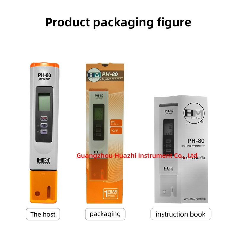 HM digital PH-80 portable Home water Ph reagent water PH Meter water quality testing measurement tester