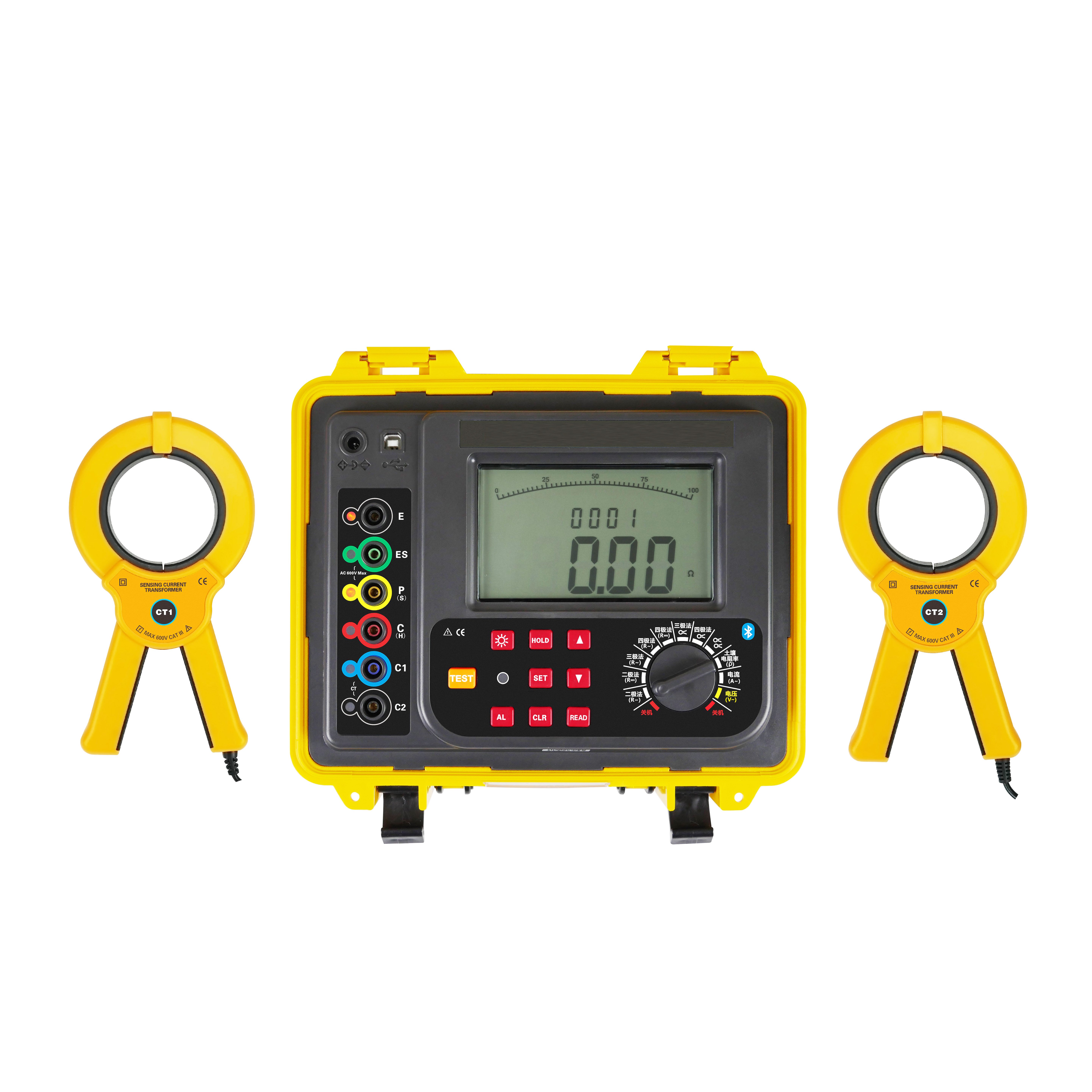 Wrindu RD3032E Waterproof Double Clamp Grounding Resistance Tester Two Clamp Ground Resistance Measurement Device