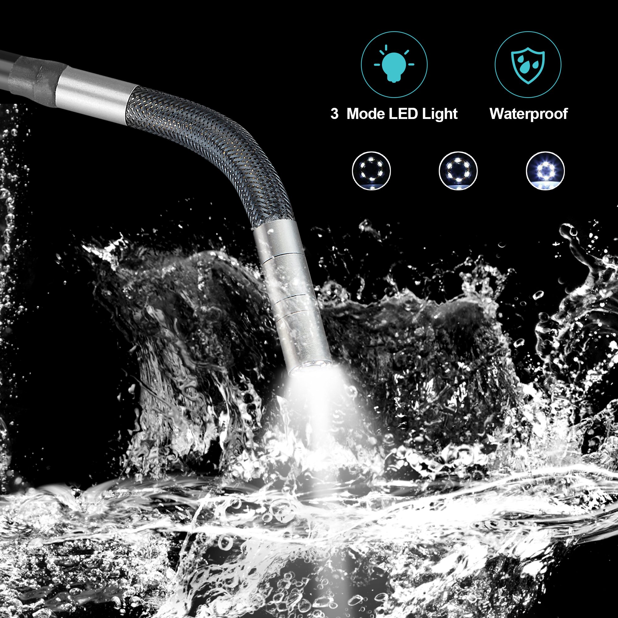 Ralcam 5.5Mm With 4.3 Inch Ips Screen Flexible Endoscope Inspection Camera Endoscope Industrial Borescope