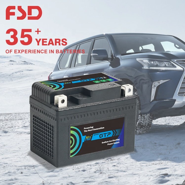Long Cycle Life Starting Car Battery Motorcycle Maintenance Free 4Ah 12V Sodium Ion Battery