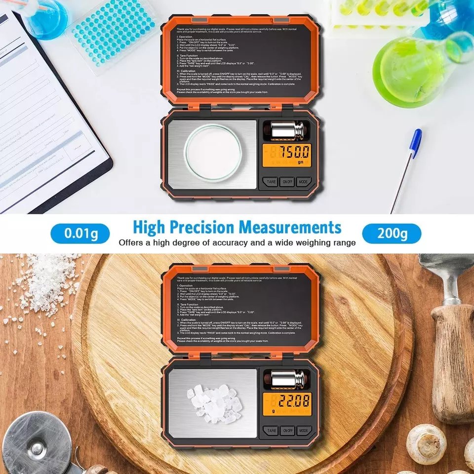 100g/200g/300g/500gx0.01g Electronic Scales Mini Digital Pocket Scale for Weighing Gold Jewelry Luxury Diamond Tester Tools