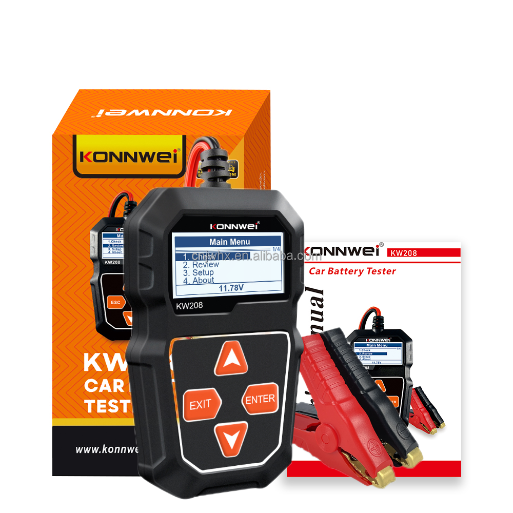 Multilingual 12V Automotive Lead Acid Battery Tester Voltage Internal Resistance CCA Checker KW208 KW218