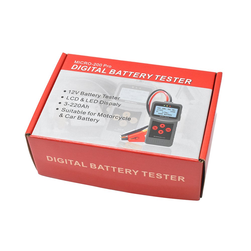 Micro-200 Pro 12V 24V Aumotive Vehicle Car Battery Tester Battery Conductance Resistance healthy quality Test Analyzer Tester