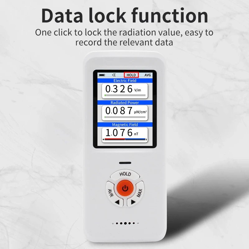 MUFASHA EM101 Portable Electromagnetic Radiation Detector Digital Handheld Rechargeable Electric Field and Magnetic Field Tester