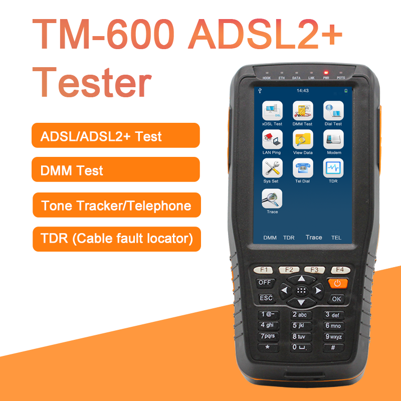 High quality TM-600 ADSL/VDSL tester DMM test OPM/VFL meter Tone Tracker/Telephone TDR Cable Fault Locator