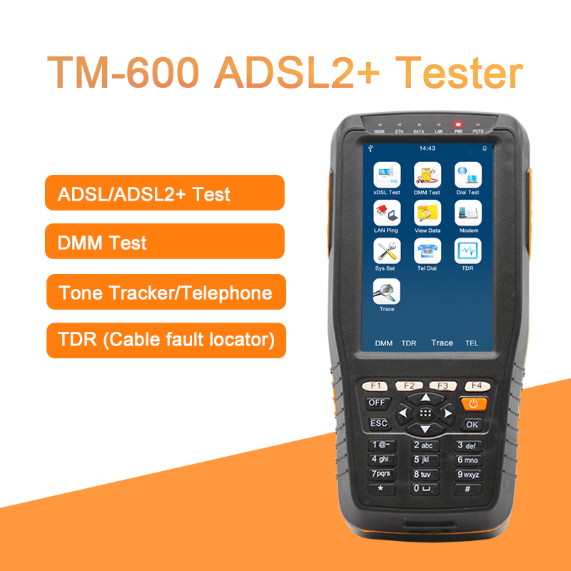 High quality TM-600 ADSL/VDSL tester DMM test OPM/VFL meter Tone Tracker/Telephone TDR Cable Fault Locator
