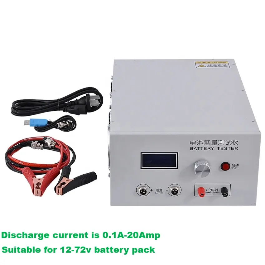 DDP EBC-B20H 12V-72V lithium lead acid battery capacity tester Online Computer Software Support external charger discharger 20A