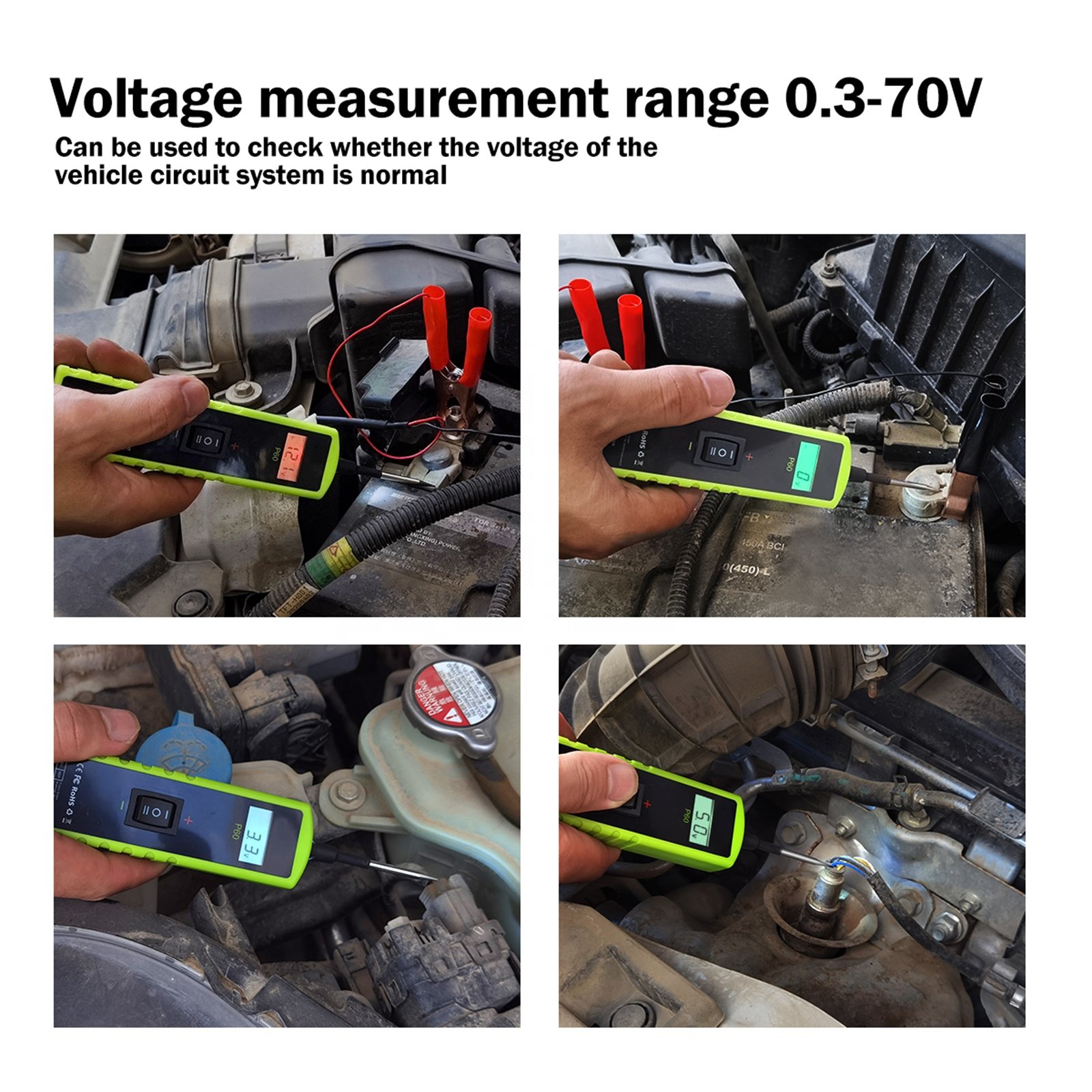 Jdiag P60 Automotive Electrical Circuit Tester 6-30V Voltage Detector Diode Diagnostic Tester For Automotive Power Circuit