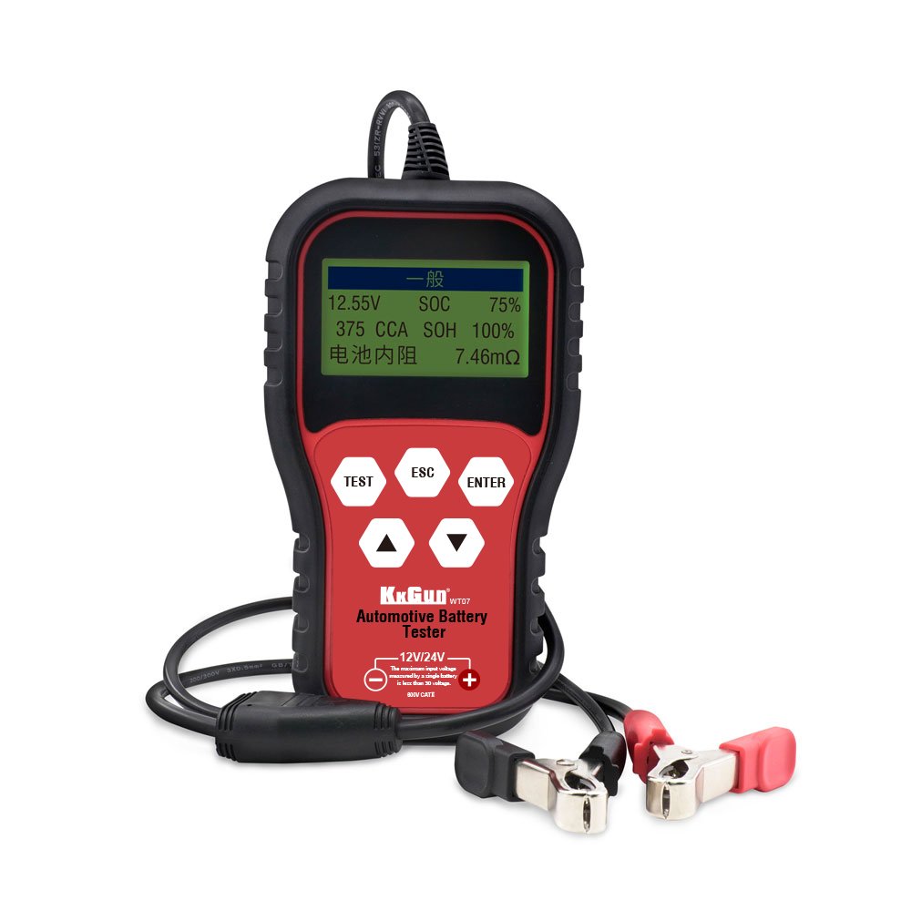 12V/24V Car Battery Load Tester and Analyzer for Automotive Truck Motorcycle ATV SUV Boat Yacht Digital Car Battery Tester