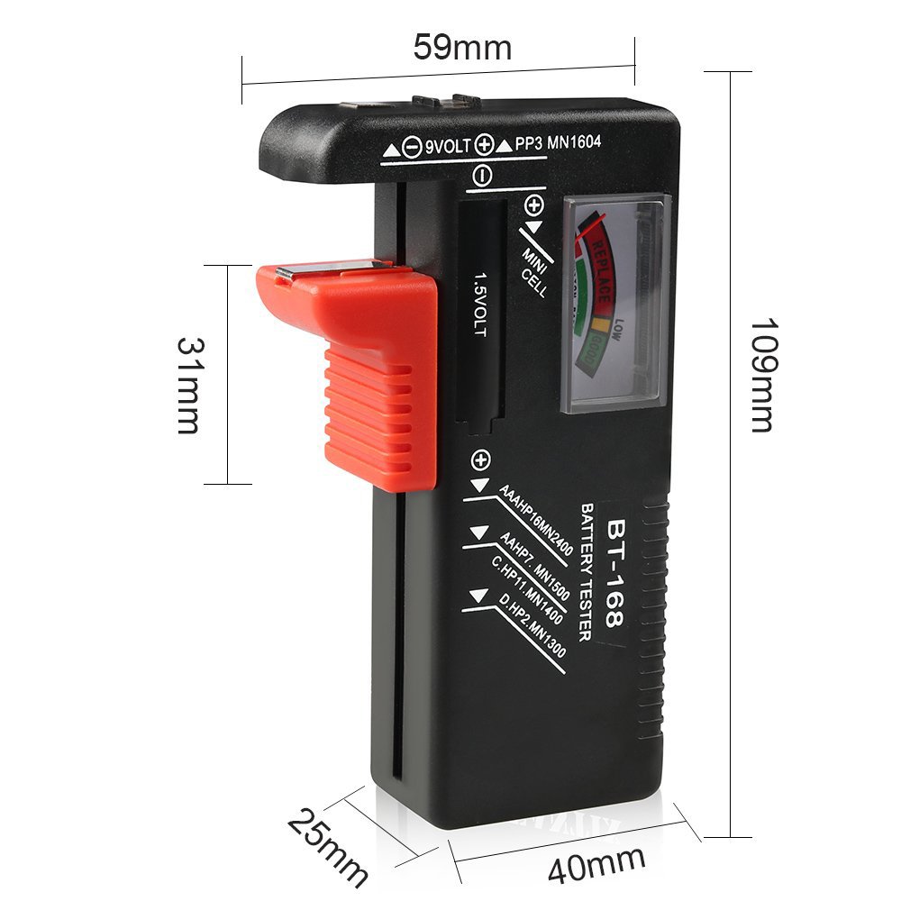 BT168 Electronic Battery Capacity Tester Indicate Volt Tester Checker for Batteries