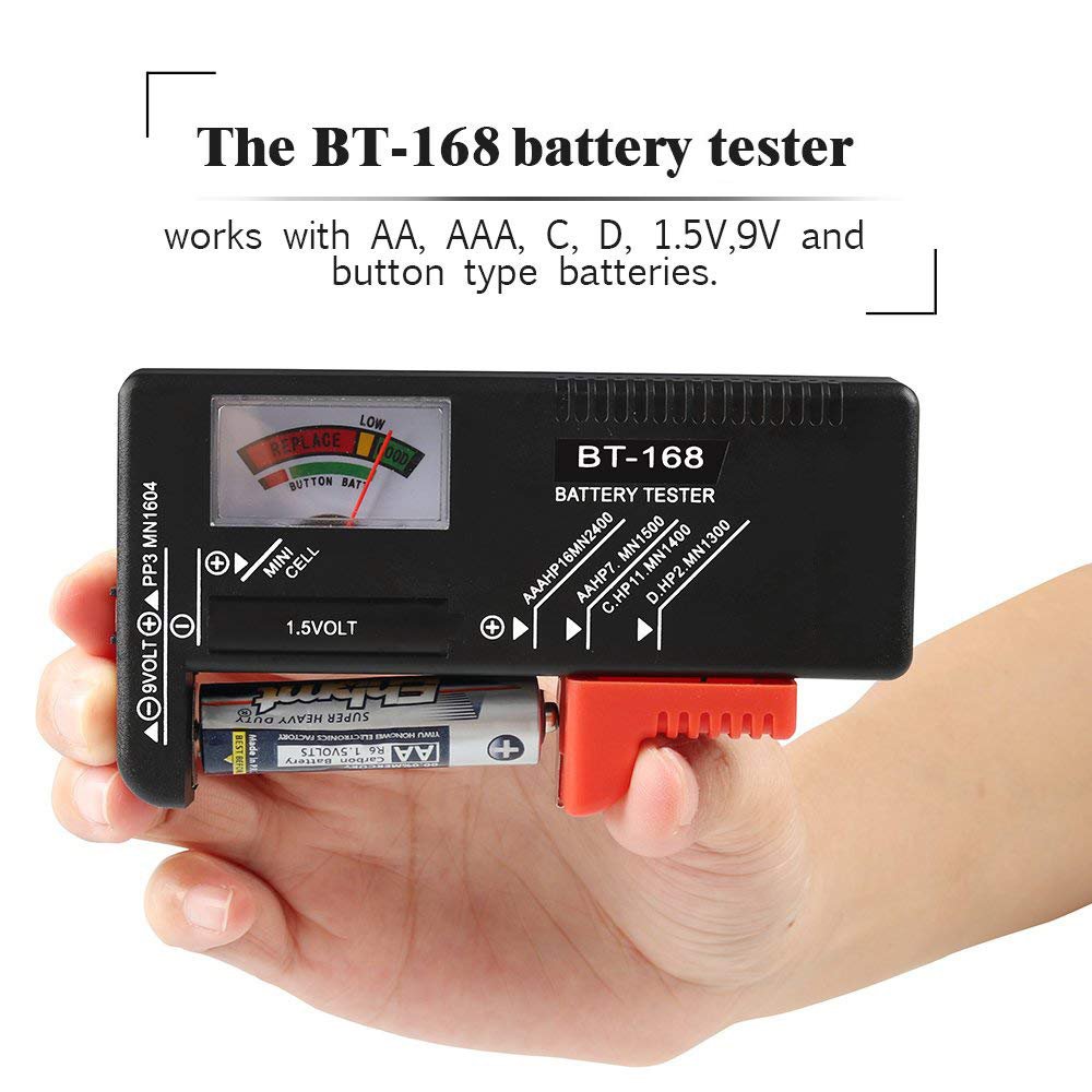 BT168 Electronic Battery Capacity Tester Indicate Volt Tester Checker for Batteries