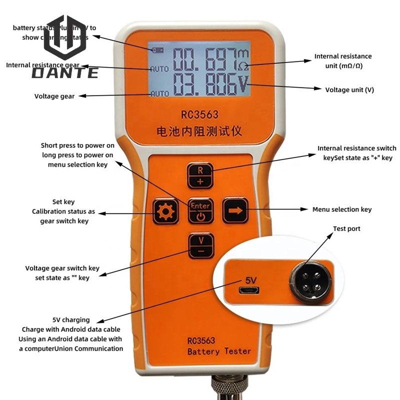 High-end Probe RC3563 High-precision Internal Resistance Detector True Four-wire AC Lithium Lead Acid Lithium Car Battery Tester