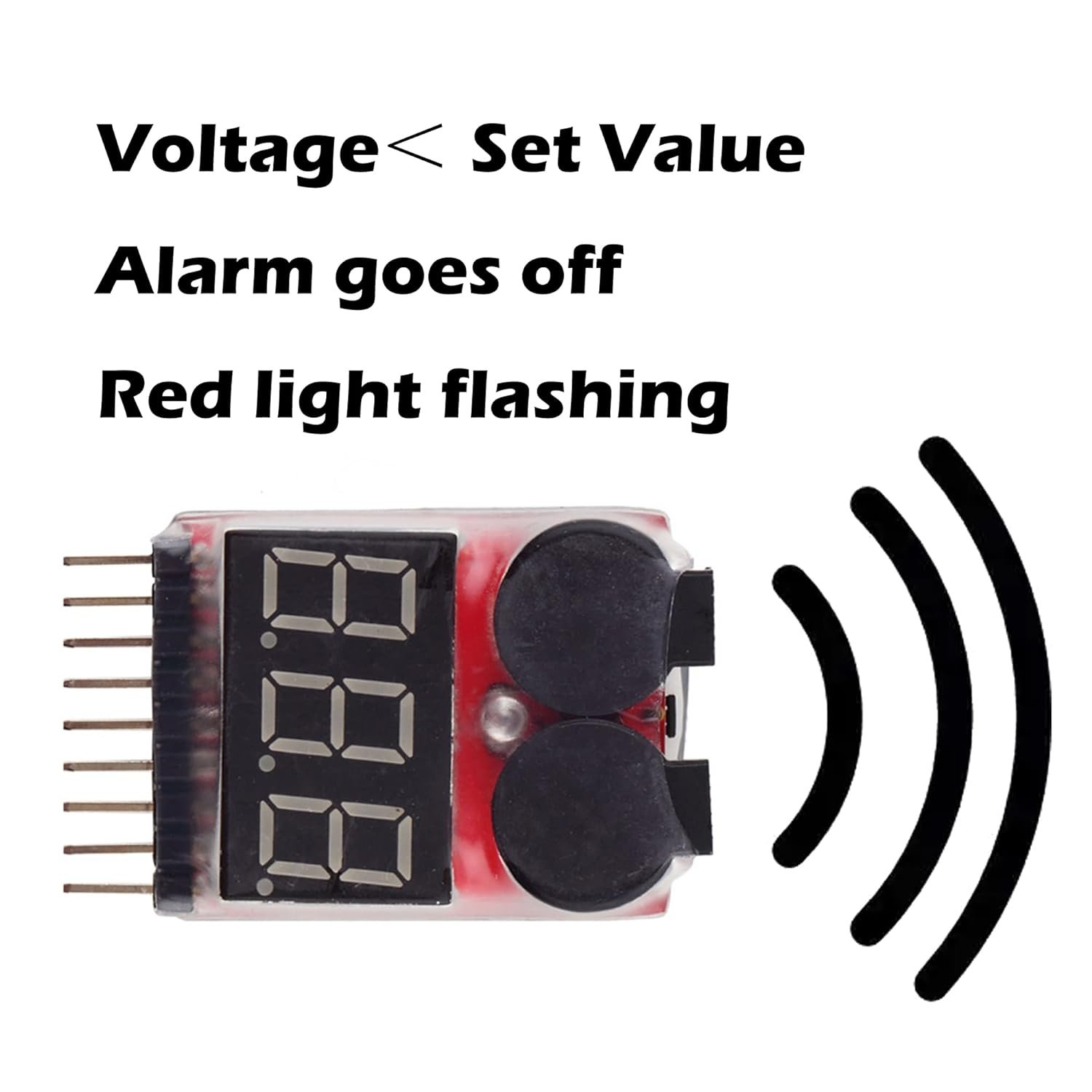 2In1 1-8S Lipo Battery Voltage Tester Rc Low Voltage Buzzer Lipo Battery Ir Tester Monitor Use Lipo Battery Voltage Tester