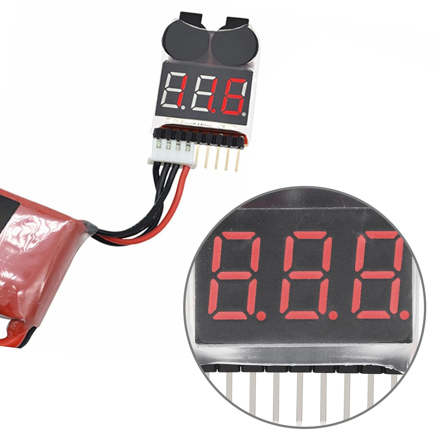 2In1 1-8S Lipo Battery Voltage Tester Rc Low Voltage Buzzer Lipo Battery Ir Tester Monitor Use Lipo Battery Voltage Tester