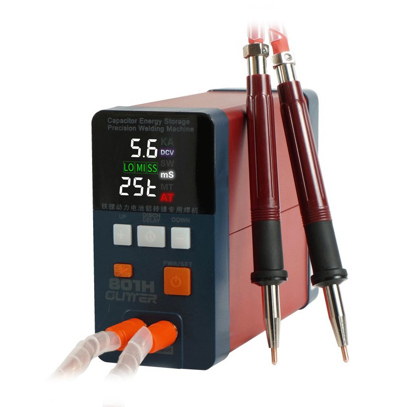 Glitter 801H 19.8KW Spot Welder 73SA Fixed Spot Welding Head 75A Spot Welding Pen Battery Pack 0.05-0.5mm Depth Battery Testers