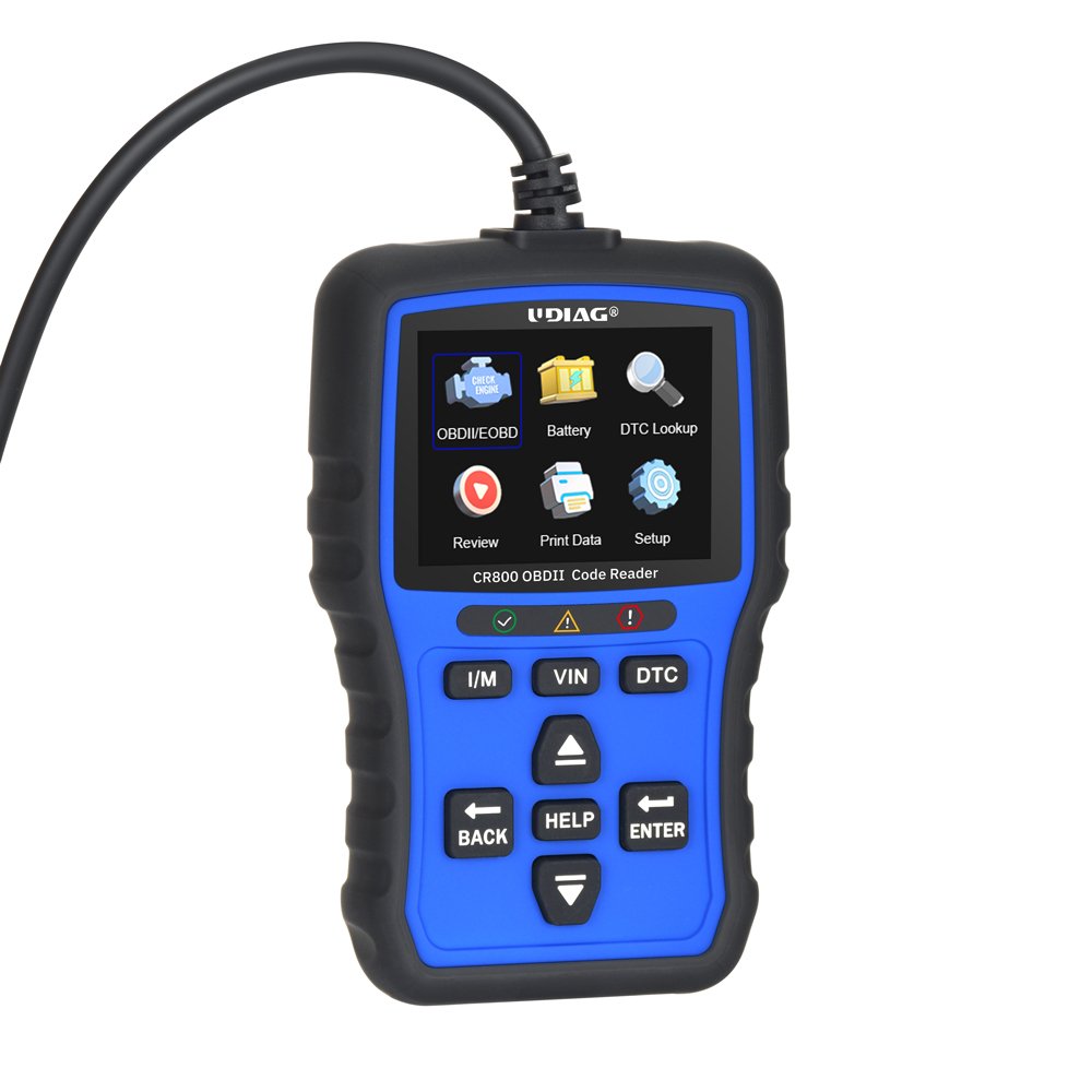 UDIAG CR800 Battery Test & Display Code Readers Scan Tools Obd2 /Eobd Compliant Cars Light Duty Trucks Suvs Minivans And Hybrid