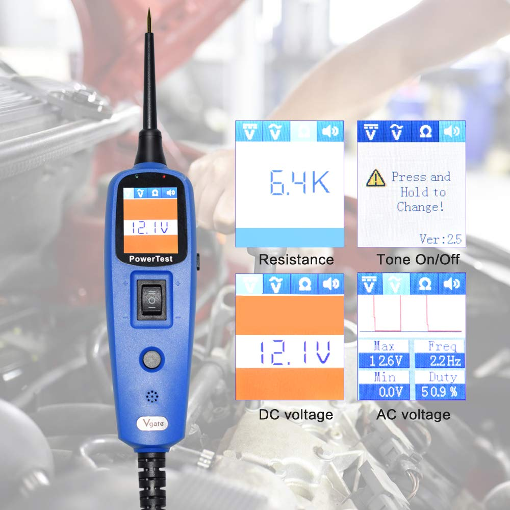 Vgate PT150 Power Test Power Probe Car Electric Circuit Tester with TFT color display Auto motive Diagnostic Tool & Autek YD208