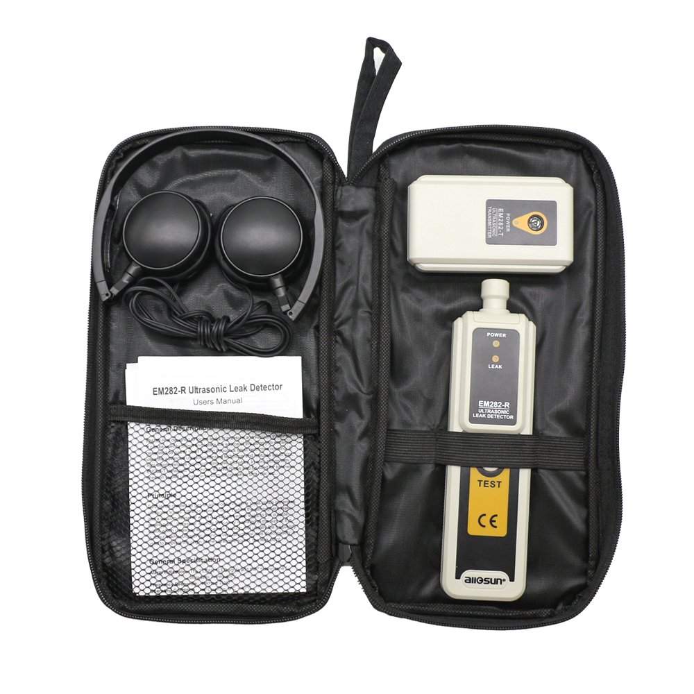 EM282 Ultrasonic Gas Leak Detector 40KHz High Precision Air Conditioning Leak Detector Gas Liquid Leak Detection