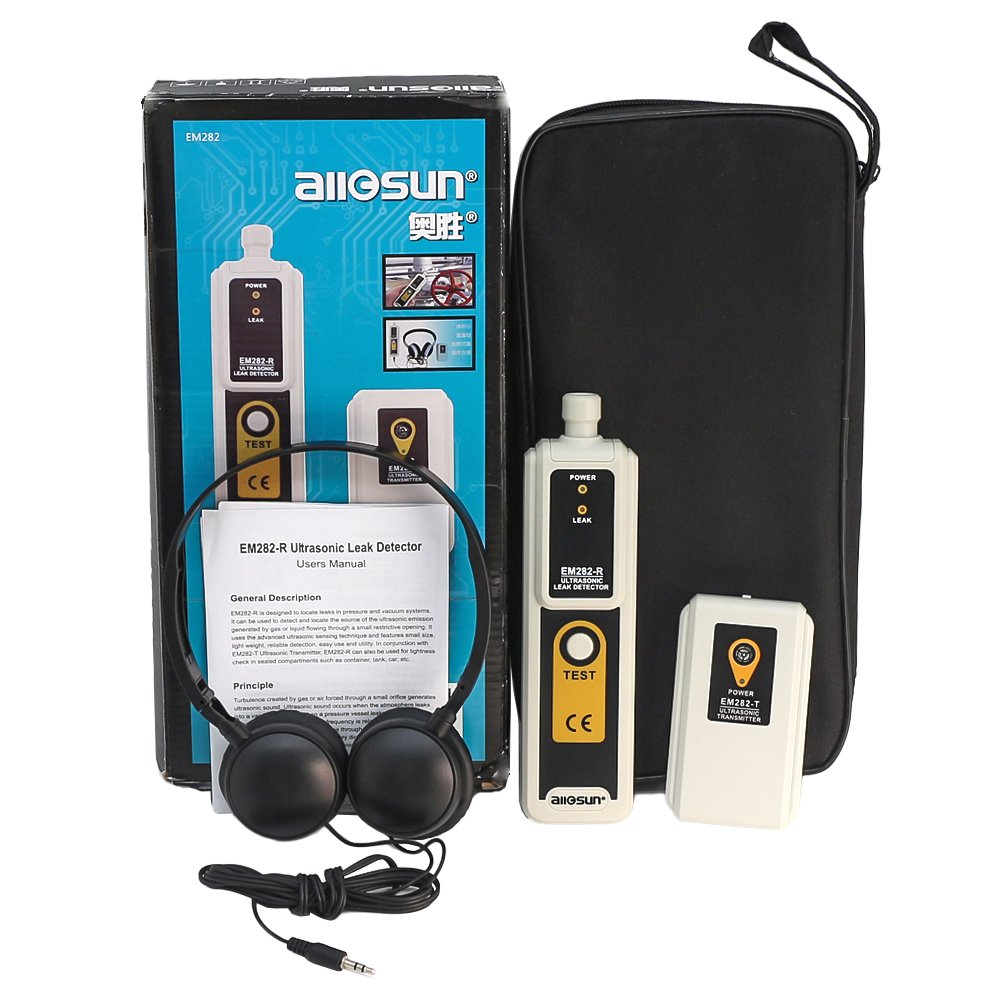 EM282 Ultrasonic Gas Leak Detector 40KHz High Precision Air Conditioning Leak Detector Gas Liquid Leak Detection
