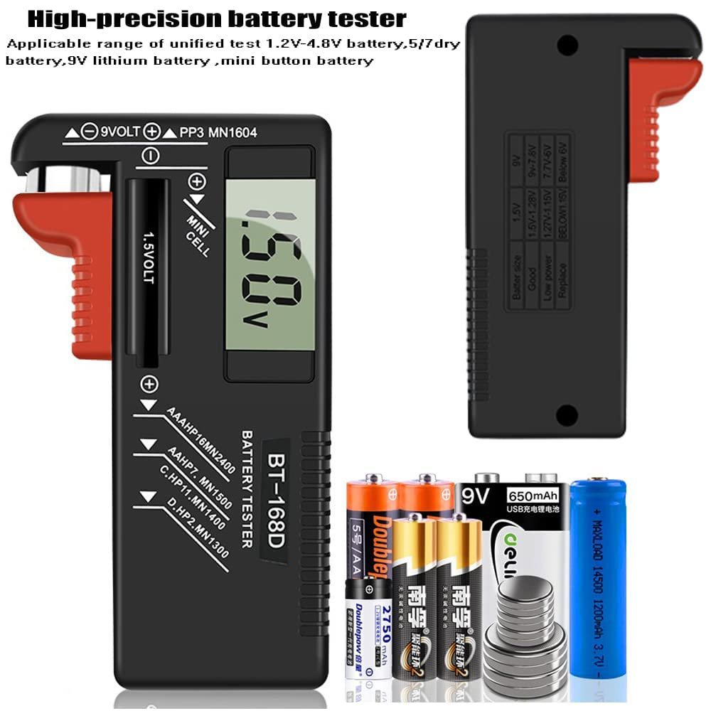 BT-168 PRO Digital Lithium Battery Capacity Tester Checkered load analyzer Display Check AAA AA Button Cell Universal test