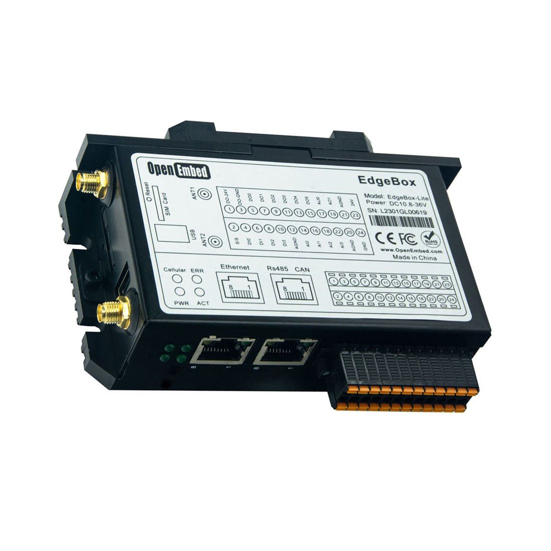 Industrial PLC controller Edge Computing control Wi-Fi+Bluetooth+Cellular GPS+GNSS Router Controller Edgebox-Lite SCADA PLC