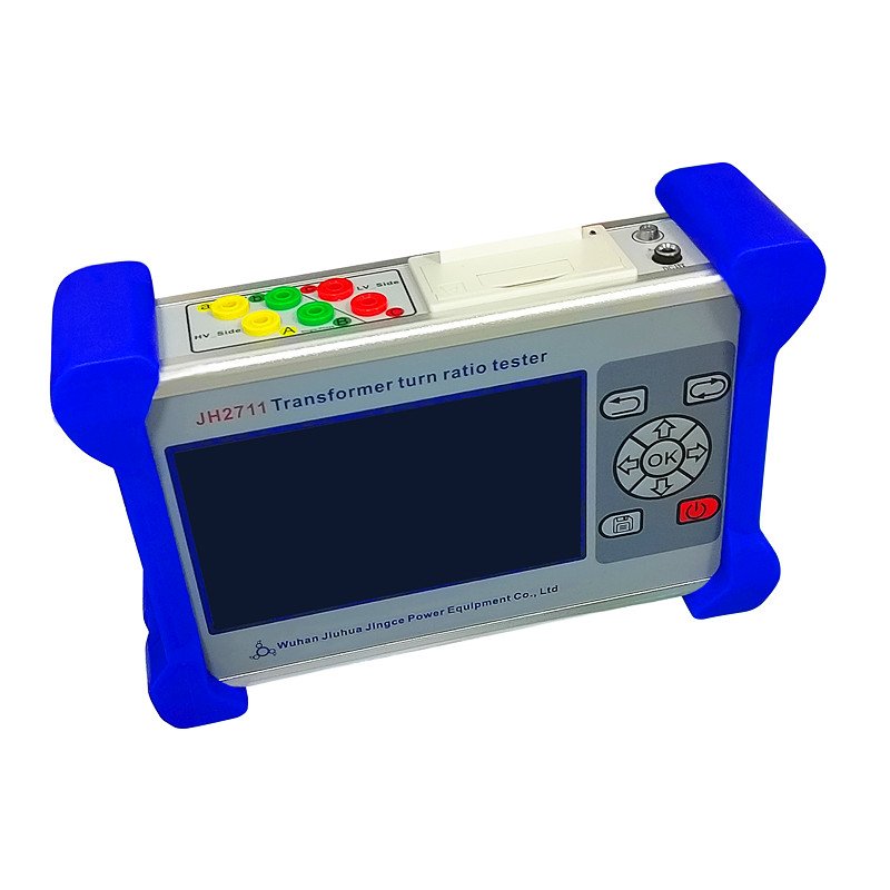 JH2711 English/Spanish Handheld Three Phase Voltage Transformer Turns Ratio Tester Built-in Battery Turns Ratio Group Meter TTR