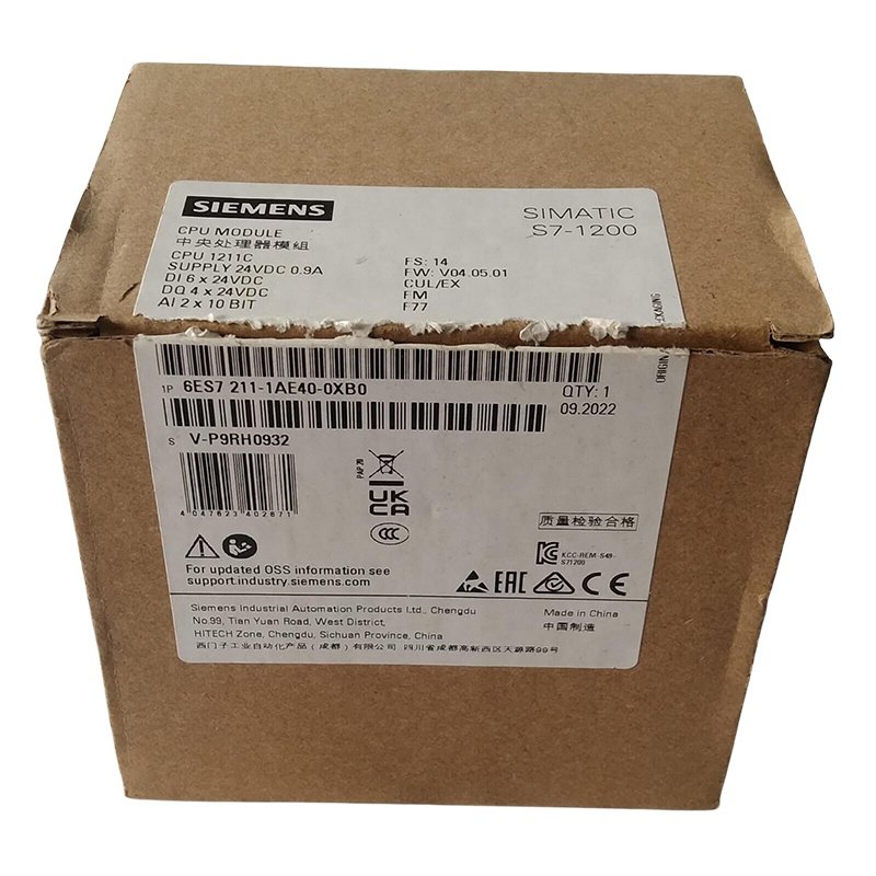 TAIZHOU SONGWEI 6ES7211-1AE40-0XB0 New SIMATIC S7-1200 CPU 1211C PLC PAC Dedicated Controllers 6ES72111AE400XB0