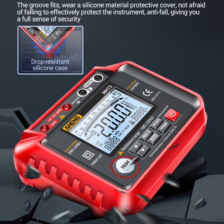 Professional high quality ANENG MH13 High Voltage Digital Electronic Meter Insulation Resistance Tester Current & Voltage Tester