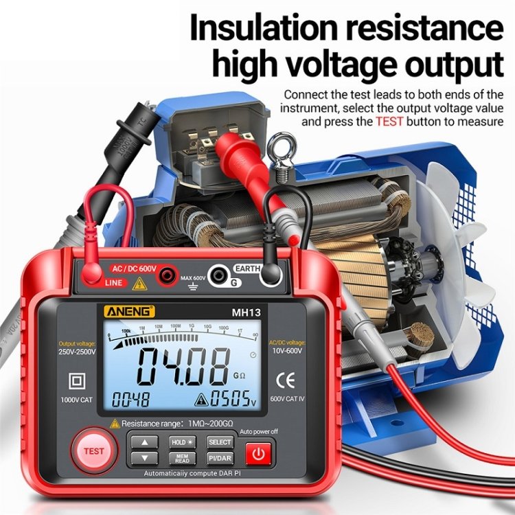 Professional high quality ANENG MH13 High Voltage Digital Electronic Meter Insulation Resistance Tester Current & Voltage Tester