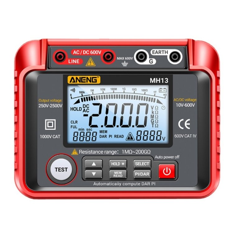 Professional high quality ANENG MH13 High Voltage Digital Electronic Meter Insulation Resistance Tester Current & Voltage Tester
