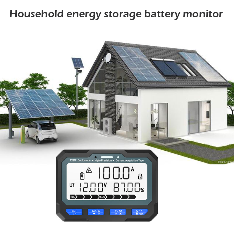 Baiway 8-80V 100A Battery Coulometer Tx21 Professional Battery Tester Monitor Battery Capacity Indicator Display