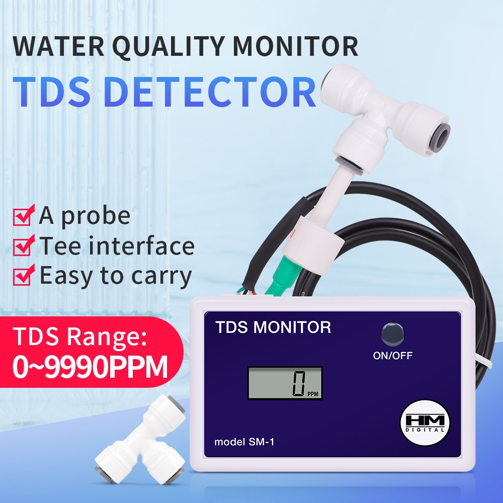 New Arrivals SM-1 TDS Tester Online Water Quality Detector Meter Digital DM1 Dual TDS Monitor With Probe