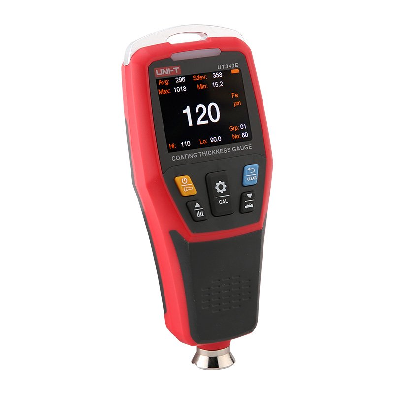 UNI-T Coating Thickness Gauge UT343E Color Screen Blue tooth Data Transmission Vehicle Paint Meter FE/NFE Paint Film Tester