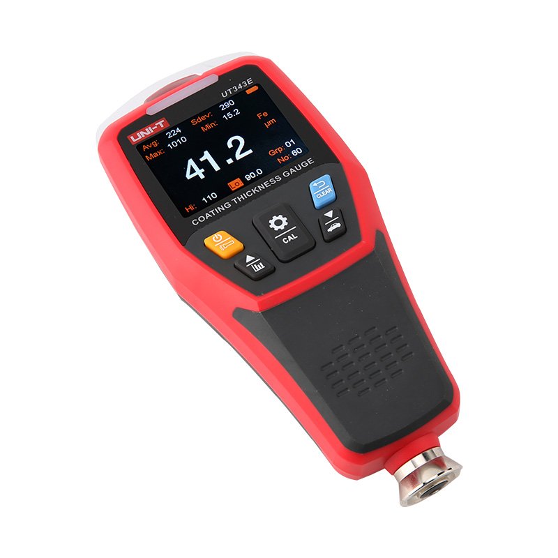 UNI-T Coating Thickness Gauge UT343E Color Screen Blue tooth Data Transmission Vehicle Paint Meter FE/NFE Paint Film Tester