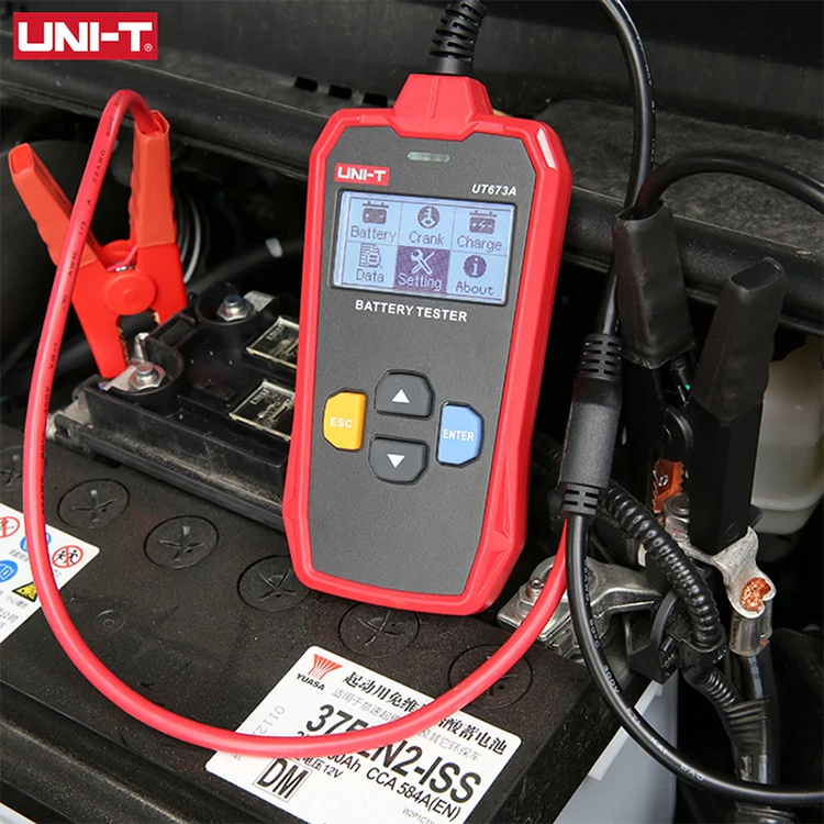 Car Battery Tester 24V 12V Volt Automotive Load Checker CCA Analyzer UNI-T UT673A