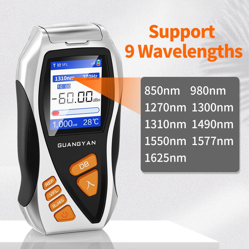 BYXGD Y9 Handheld 5 in1 Optical Power Meter VFL Power Meter Fiber Optic RJ45 Cable Tester