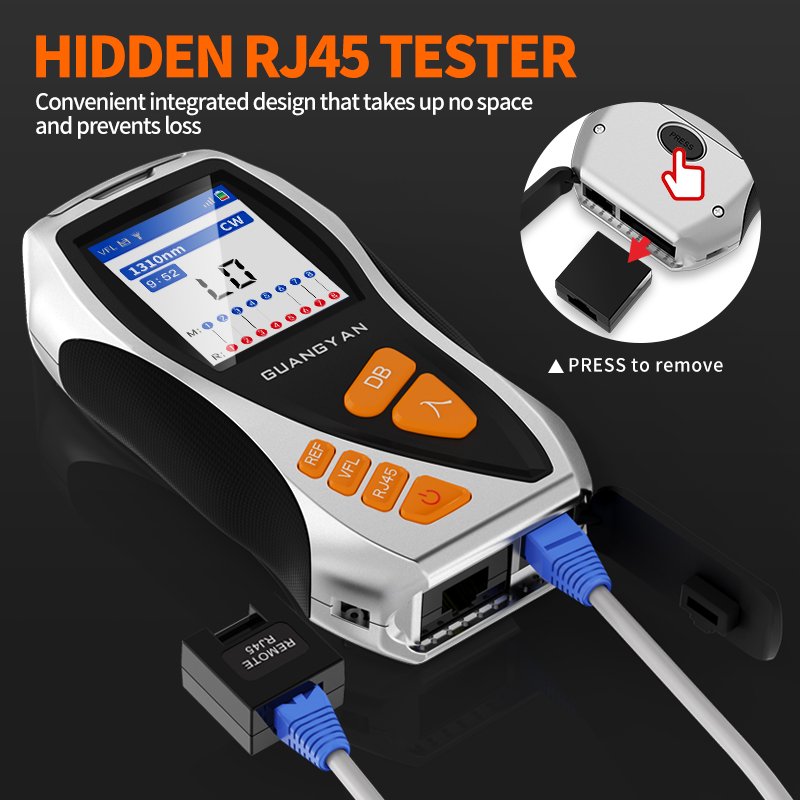 BYXGD Y9 Handheld 5 in1 Optical Power Meter VFL Power Meter Fiber Optic RJ45 Cable Tester