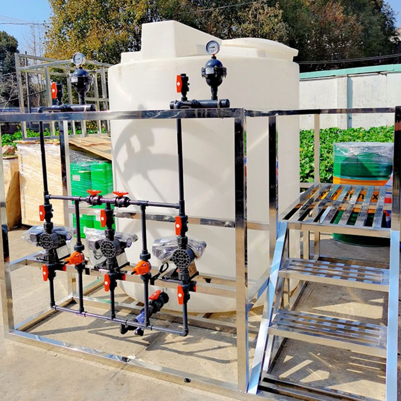 CE/ISO fully automatic dosing device PAC/PAM flocculant dosing acid and alkali dosing system PE dosing tank integrated equipment