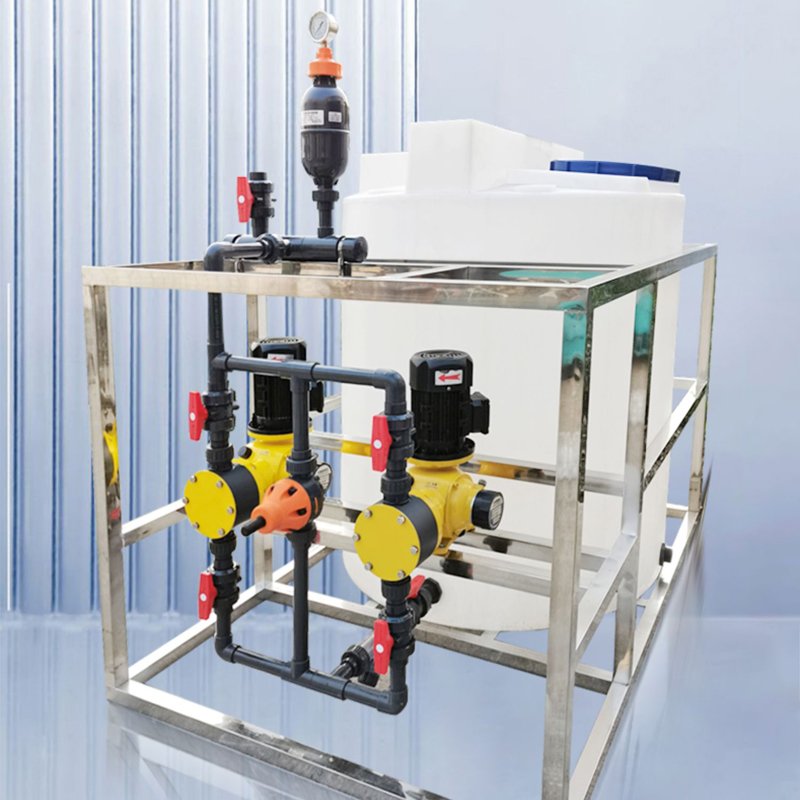 CE/ISO fully automatic dosing device PAC/PAM flocculant dosing acid and alkali dosing system PE dosing tank integrated equipment